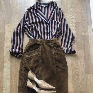 Vintage Neo-Classics Corduroy Skirt